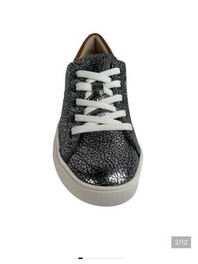 Leather Morrison Sneakers in Silver Crackle